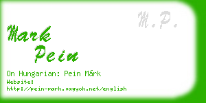 mark pein business card